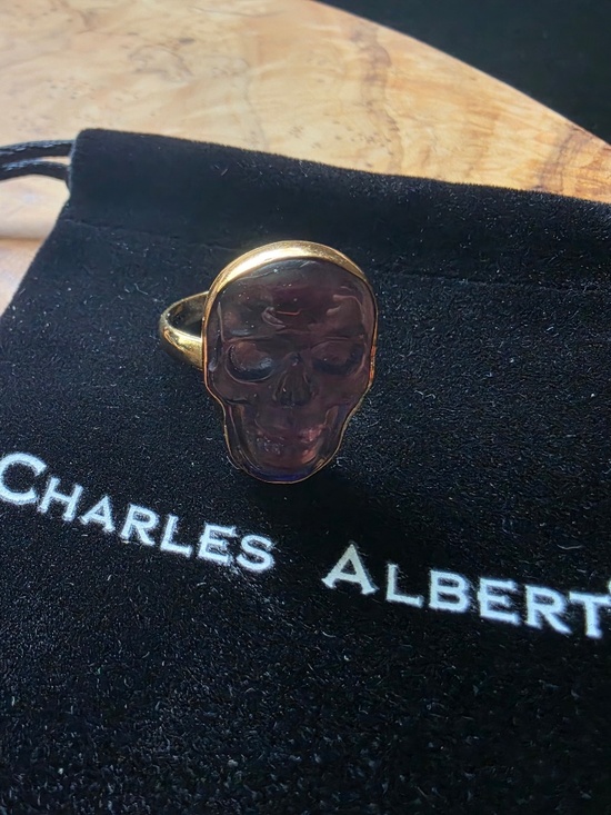 Charles Albert Jewelry - Alchemia Amethyst Skull Ring
